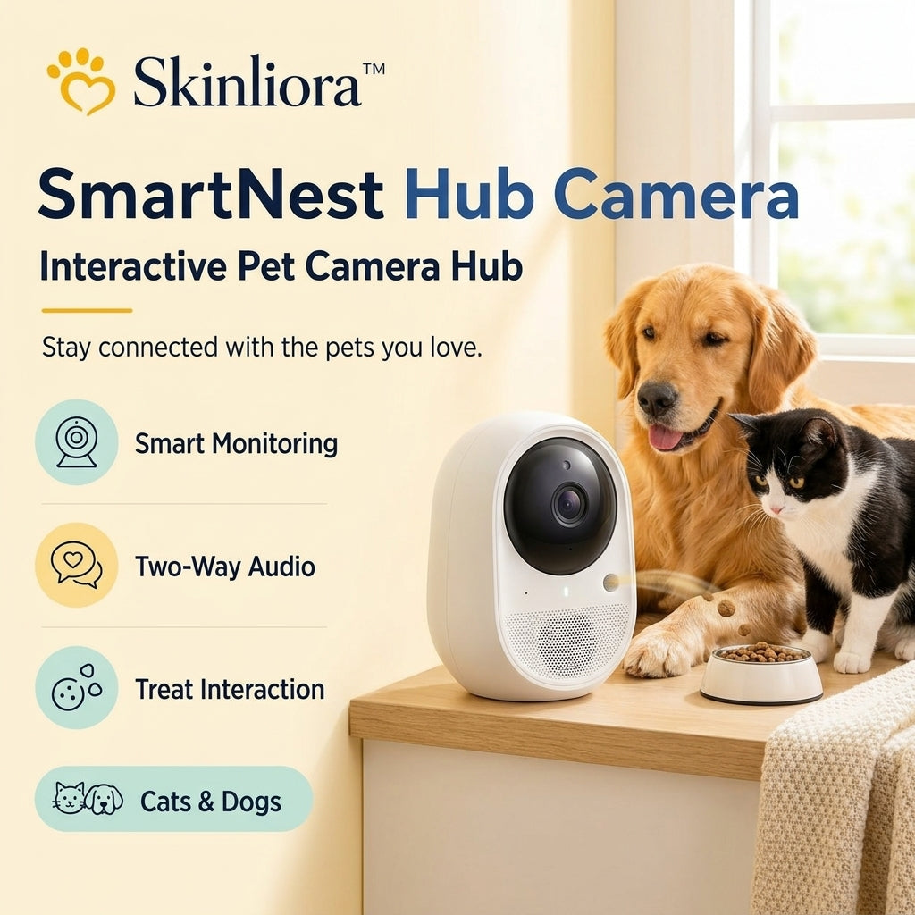 Skinliora™ SmartNest Interactive Pet Camera Hub